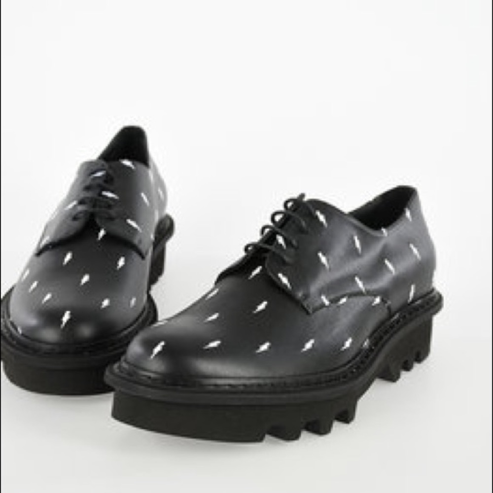 Neil Barrett Black Oxford Leather Shoe